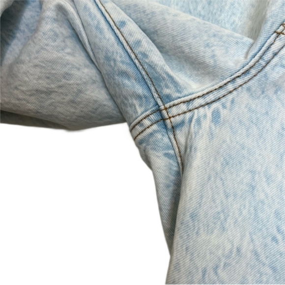 Levis button fly wedgie skinny acid wash denim raw ham jeans size 32 - Picture 11 of 11